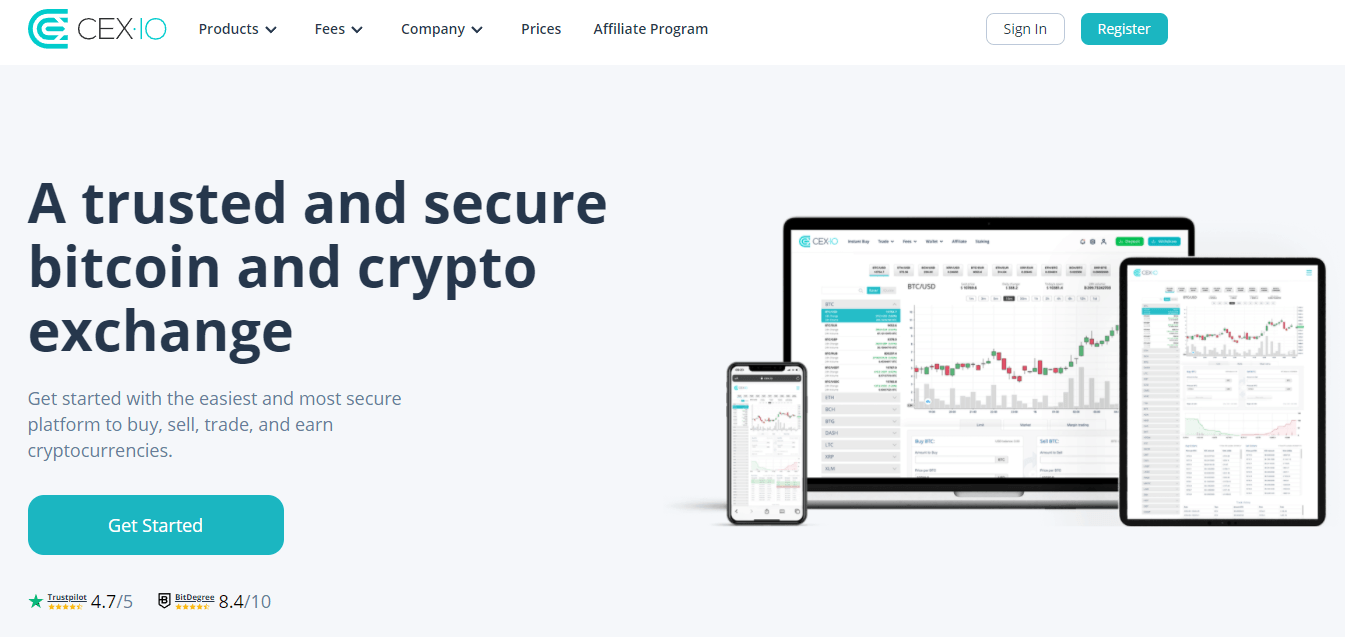 интерфейс криптовалютной биржи CEX.IO интерфейс криптовалютной биржи CEX.IO